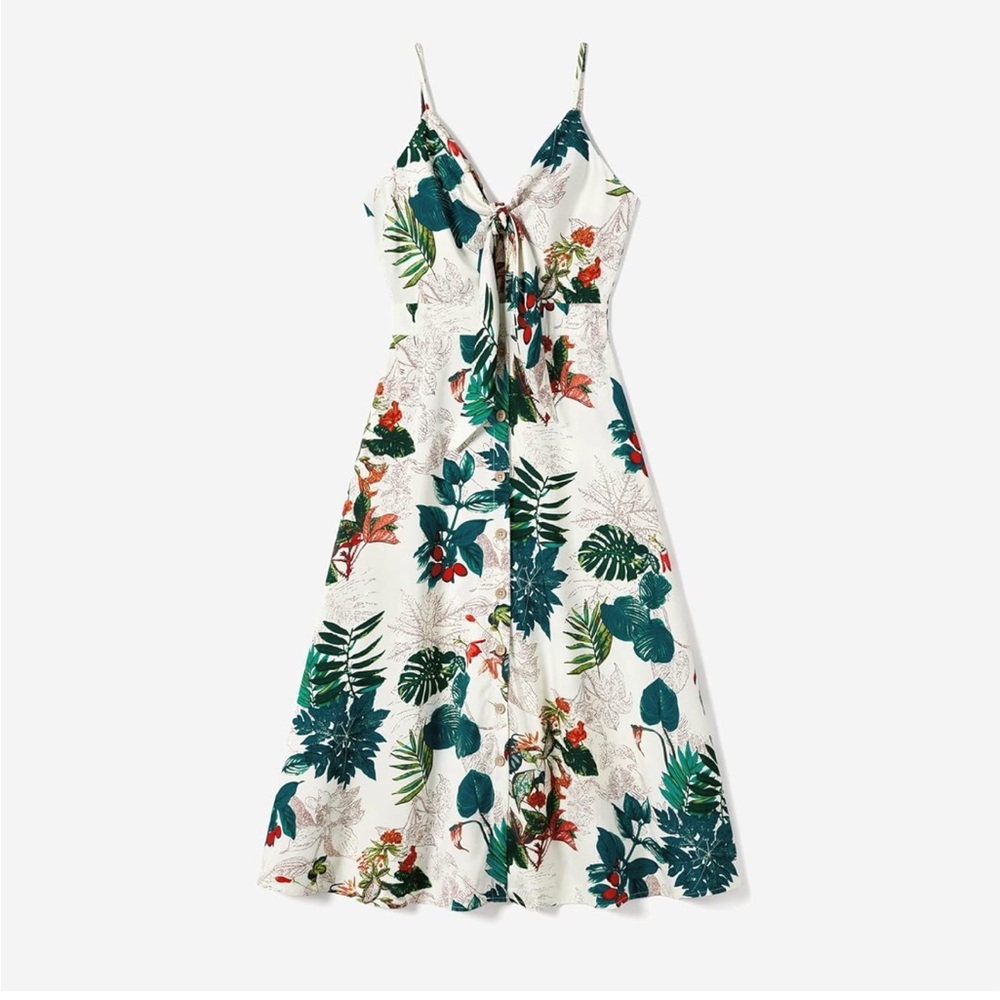 Spaghetti strapped Medium button down dress